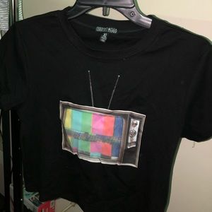 Current Mood DollsKill Static Tv Crop Top
